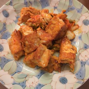 たりおの作ってみた!投稿(ご飯が進む！豚キムチーズ厚揚げ)