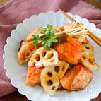 作り置き＊鮭と蓮根の南蛮漬け