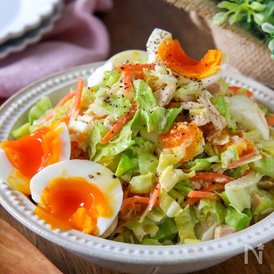 【春キャベツとにんじんのツナ玉サラダ】体がよろこぶ♪