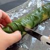 〖 簡単おしゃれ 〗秋茄子と明太クリチの大葉巻きの工程8