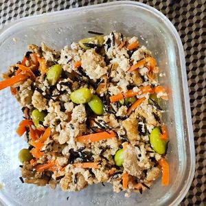 あーこの作ってみた!投稿(【もめん豆腐と鶏ひじきの炒り煮】栄養満点💯)