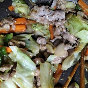 1207859の作ってみた!投稿(【豚こま肉と野菜のスタミナ炒め】パパッと簡単！ご飯に合う！)
