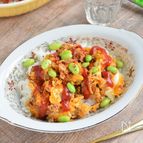 食べればオムライス！ケチャップミートオムレツのっけごはん☆