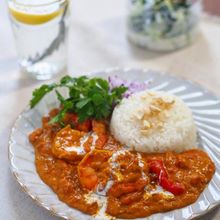 フライパンで速攻!煮込み時間短縮「エビカレー」