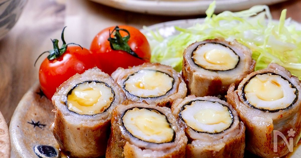 簡単なのに絶品すぎる！！『海苔チーズちくわの豚肉巻き