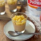 【レンジで簡単】りんごと紅茶のなめらか寒天プリン