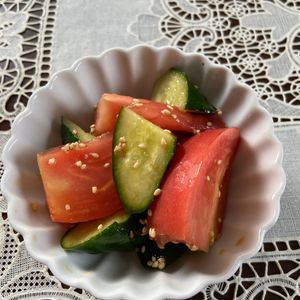 万福の作ってみた!投稿(【トマトときゅうりの中華風サラダ】我が家の定番×スピード副菜)