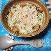 M＊Pの作ってみた!投稿(レンジで魚介豆乳リゾット)