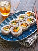 ほんのりピンクで可愛い！＊ゆかりご飯の裏巻きキンパ＊