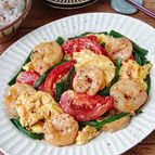 【海老とトマトの中華風ニラたま炒め】やみつき！簡単おかず！
