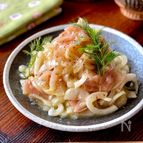 【新玉ねぎと生ハムのマリネ】マスタード風味が美味しい♪
