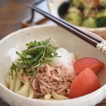 ツナおろしのだし醤油冷やしうどん