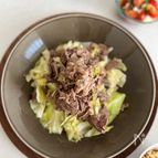 牛肉とキャベツの塩レモン炒め