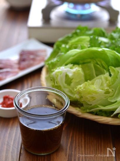 ナンプラーかつおだれ・レタスしゃぶしゃぶ