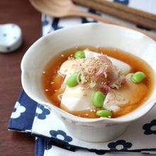 すくい豆腐の冷やし生姜あん。