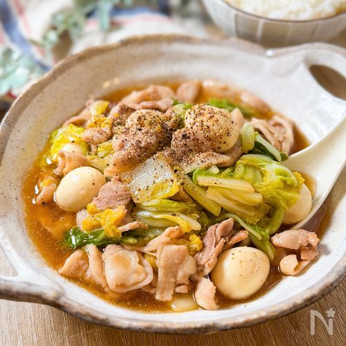 冬のごちそうおかず♡【豚バラ白菜のとろ旨煮】