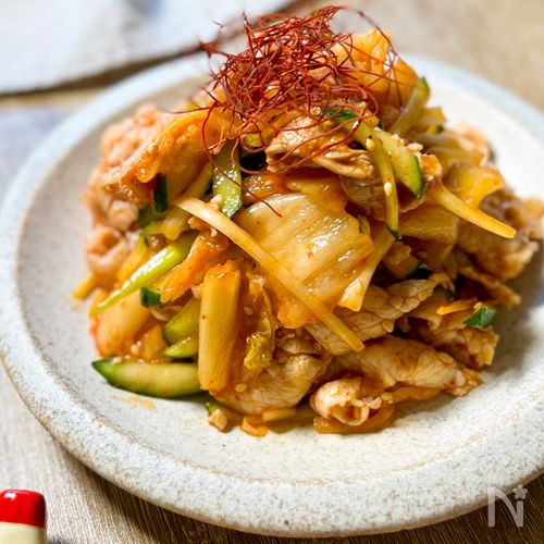 【冷しゃぶ豚キムチ】我が家の新定番♪