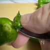 万願寺とうがらしと竹輪の麺つゆガーリックマヨ炒めの下準備