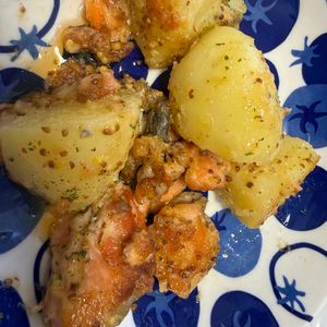 ®︎♡♡の作ってみた!投稿(カリッとしてほくっ！鮭とじゃがいもの粒マスタード焼き)