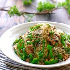 【らくレピ】豚ひき肉とピーマンのやみつき春雨炒め