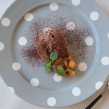 りんごのキャラメル煮＆チョコレートムース