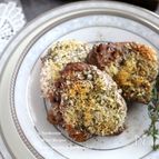 ワインマリネチキンの香草パン粉焼き
