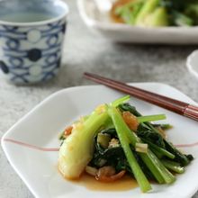 青菜と香味野菜のサッと炒め