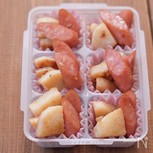 【冷凍作り置き】長芋とウインナーのバタポン炒め