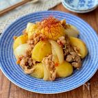 じゃがいもと豚肉のピリ辛味噌炒め
