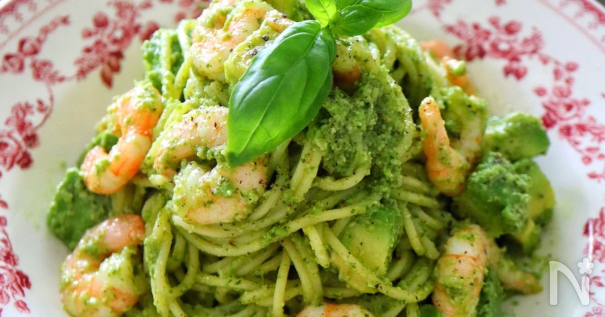 海老とアボカドのジェノベーゼ］混合わせるだけ！簡単豪華 | レシピ