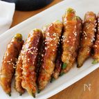 『肉巻きオクラの照り焼き』片栗粉がポイント！お弁当にも♫