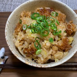 楽ラク手抜キッチン🐶🐾の作ってみた!投稿(白ネギたっぷり！ネギだけ炊き込みご飯)