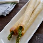 皮パリパリ!タレも不要!ハムとアスパラの春巻き