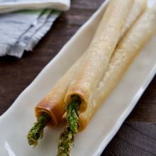 皮パリパリ!タレも不要!ハムとアスパラの春巻き