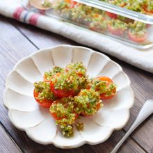 〈トースターにお任せ！〉バジル香る♪ミニトマトのパン粉焼き