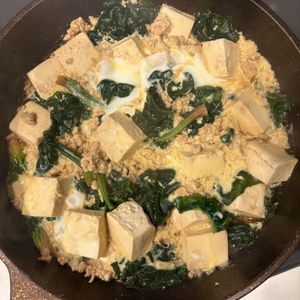 おかか昆布🍙の作ってみた!投稿(【豆腐とひき肉の卵とじ】和風な味わいのほっこりおかず♡)