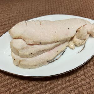 りんごの作ってみた!投稿(『コンソメ鶏ハム』感動の柔らかさ♪巻かない♪)