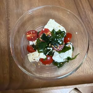 wanの作ってみた!投稿(和えるだけ絶品♡【トマトとわかめのさっぱり豆腐サラダ】)
