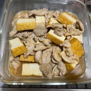 1231075の作ってみた!投稿(【豚こま厚揚げの甘辛すき煮】ワンパン10分!甘辛節約おかず♪)
