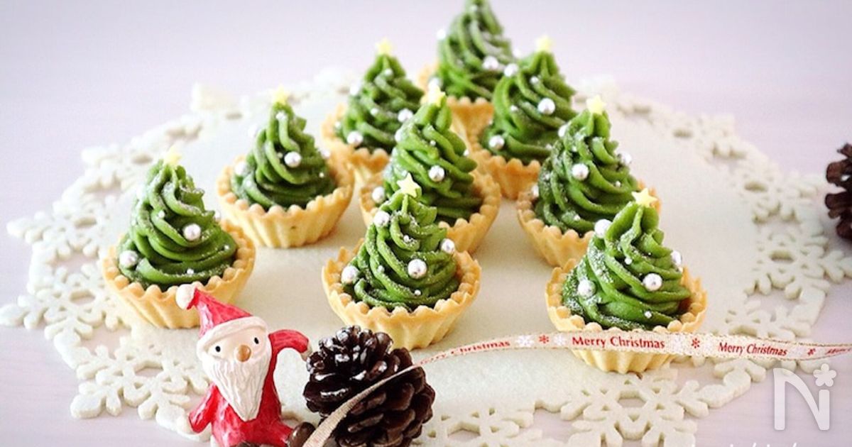 動画あり クリスマスに 簡単 かわいい抹茶スイートポテトのツリータルト By のりp Noripetit レシピサイト Nadia ナディア プロの料理家のおいしいレシピ
