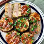 焼かない！絶品！茄子のはさみ焼き風(ゴマだく甘辛だれ）