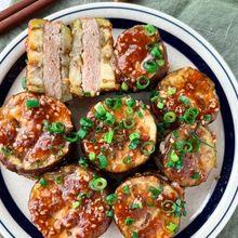 焼かない!絶品!茄子のはさみ焼き風(ゴマだく甘辛だれ)