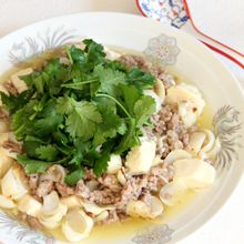 百合根の白麻婆豆腐
