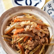 豚バラごぼうとこんにゃくの甘辛炒め【作り置き】
