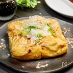 さっと5分♪油揚げのカリッと焼き　大根おろしがけ