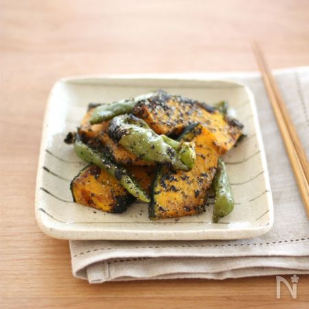 グリルかぼちゃとピーマンのさっぱりごま和え By 山本路子 みるまゆ レシピサイト Nadia ナディア プロの料理家のおいしいレシピ