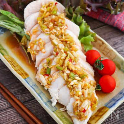 鶏もも肉と間違える!柔らか鶏むね肉のよだれ鶏♪