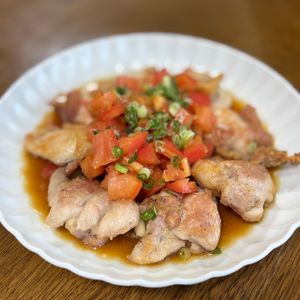 MYHRの作ってみた!投稿(【夏はトマトが一番美味い!!】サルサチキン)