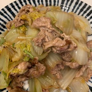 ぐ〜たら子の作ってみた!投稿(ワンパン10分！【白菜と豚こまのオイスターあんかけ】)