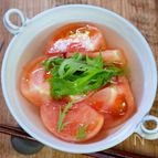 湯むきで美味さ倍増「ひんやりだしトマト」
